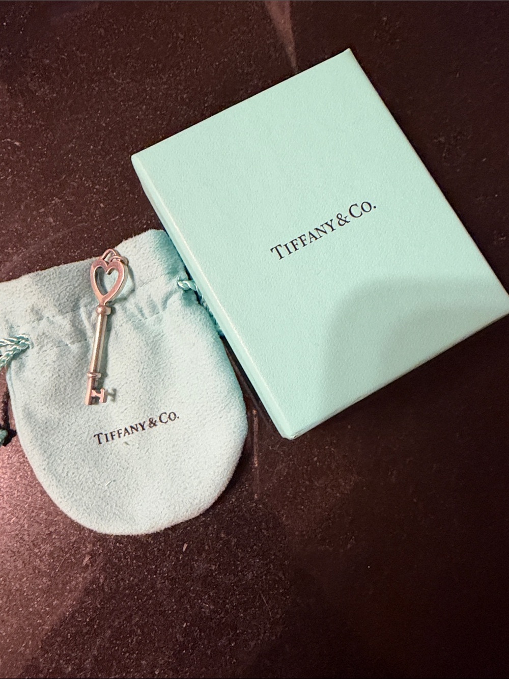 Tiffany and Co Heart Key Pendant